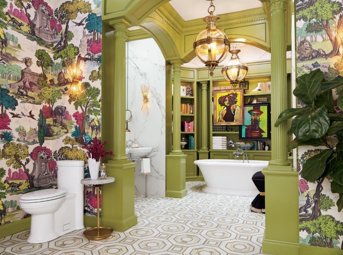 baño verde