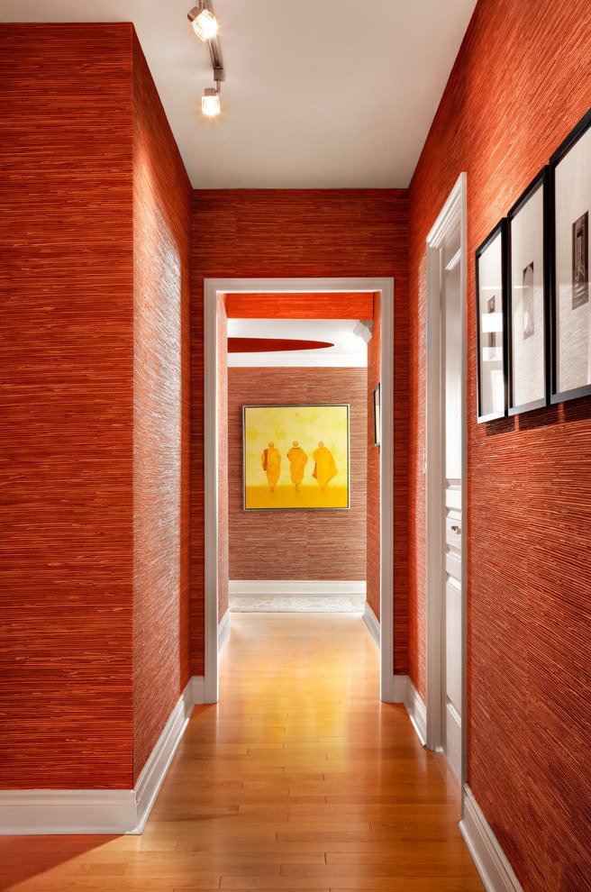 Papel pintado naranja oscuro