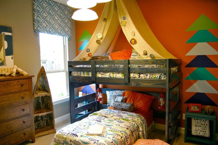 habitación infantil de estilo rural
