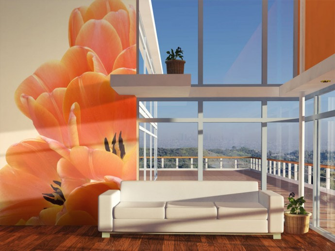 Papel pintado con decoración de patrones 3D