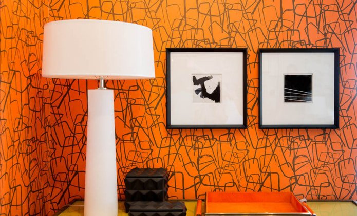 Papel pintado naranja