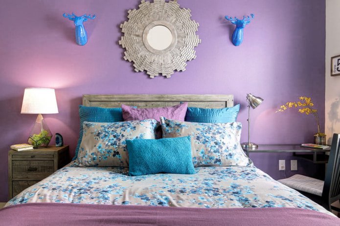 Dormitorio lavanda-azul