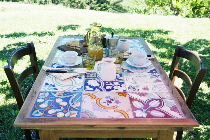 Mesa para la casa de campo