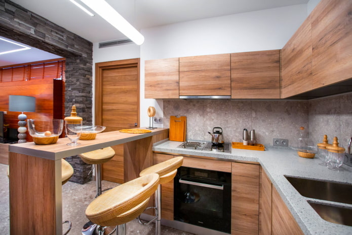 Iluminación de cocina en un estudio