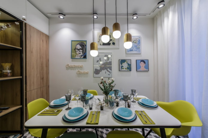 Iluminación de la mesa del comedor