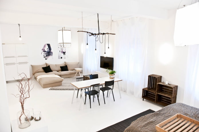 Sala de estar escandinava