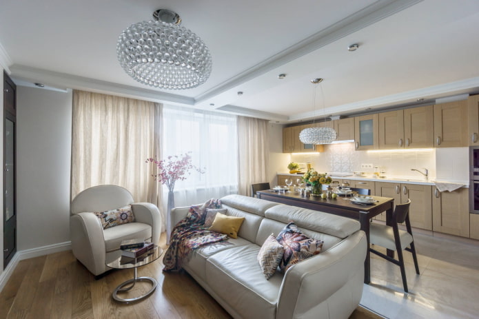 Salón con cocina
