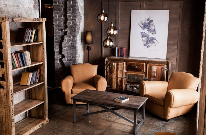 Lámparas Edison en interiores de estilo loft