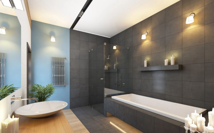 diseño de iluminación en el interior del baño