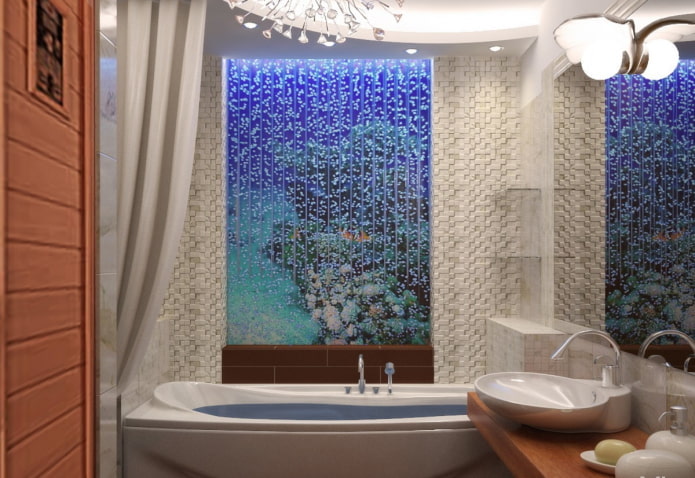 diseño de iluminación en el interior del baño