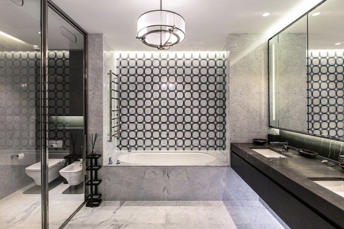 diseño de iluminación en el interior del baño