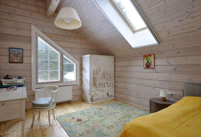 habitación infantil en el ático