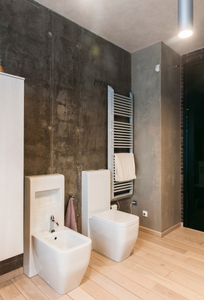 imitación hormigón en el baño