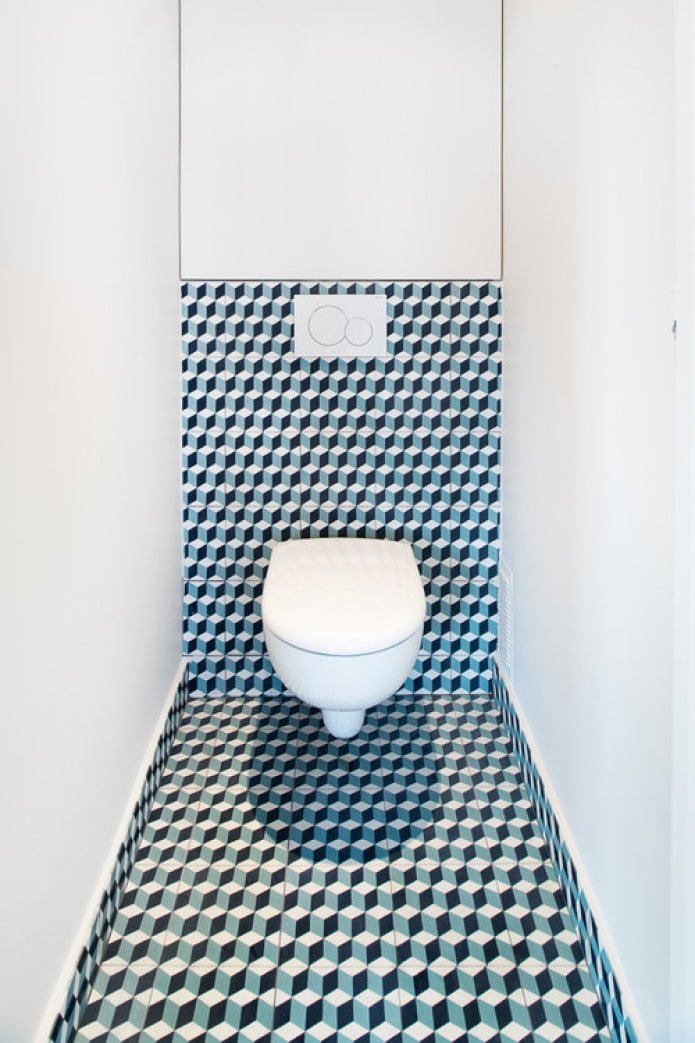 azulejos 3D en el baño