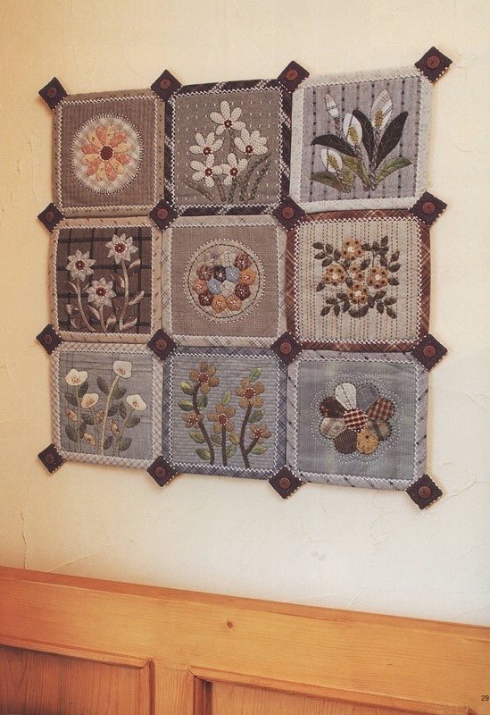 panel de cocina en técnica de patchwork