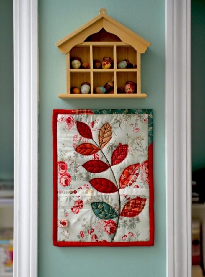 panel de cocina en técnica de patchwork