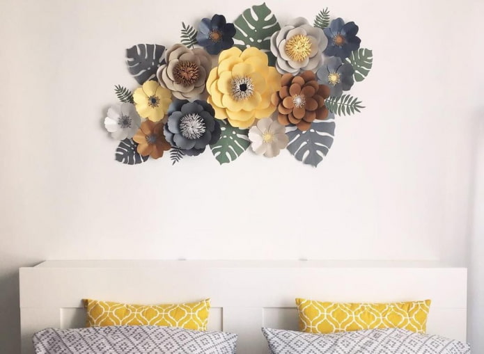 panel de pared de papel en el interior