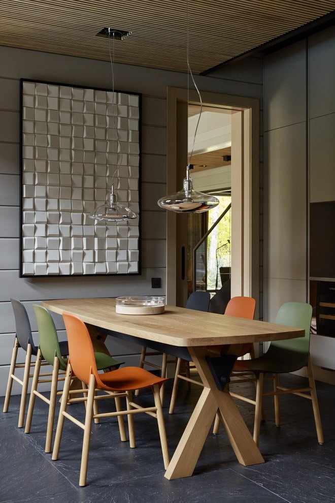 Panel de pared 3D en el interior