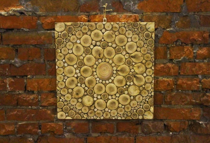 panel de corte de madera en la pared