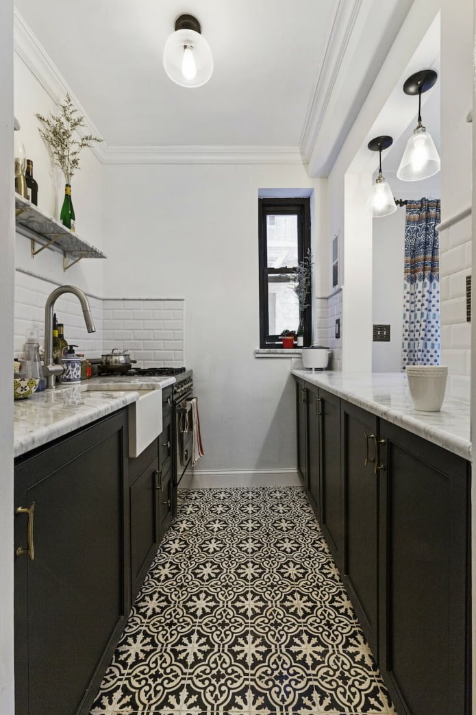 cocina paralela con estilo