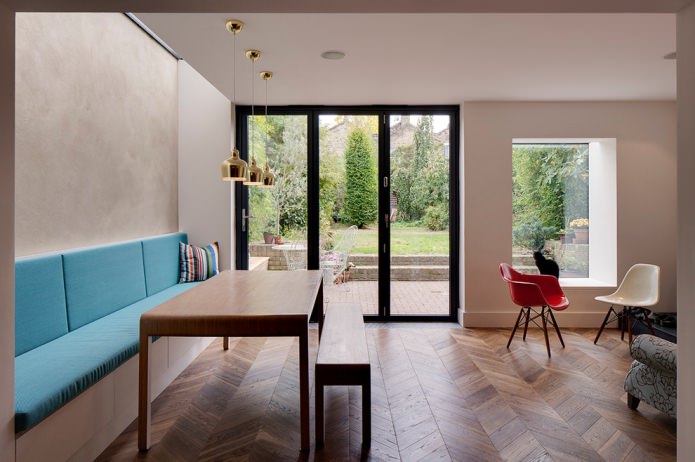 colocación de parquet en espiga francesa