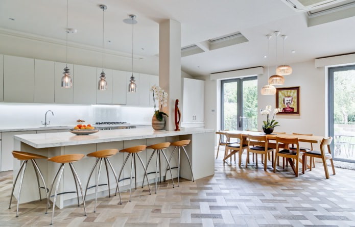 colocación de parquet trenzado