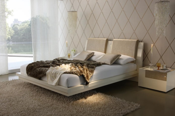 Cama flotante rectangular