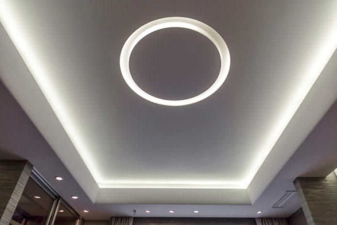 techo con iluminación