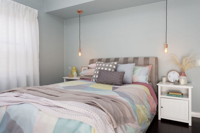 Decoración de dormitorio en tonos pastel