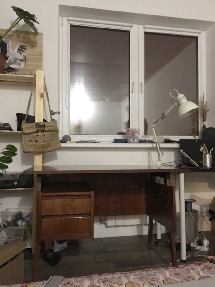 Mesa antes de la remodelación