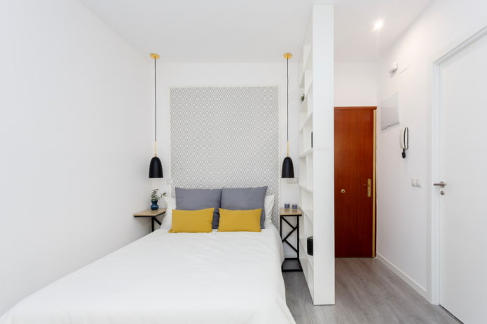 Mampara de yeso en el interior del dormitorio