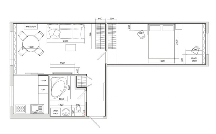 reurbanización del apartamento Khrushchevka