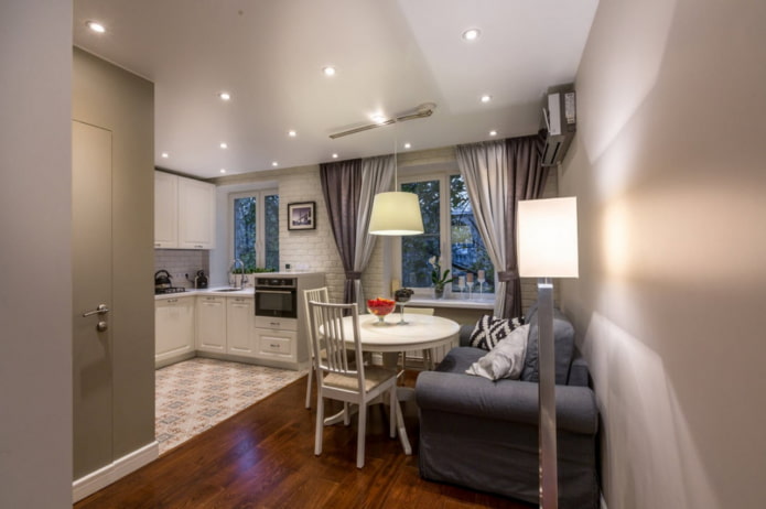 remodelación de un apartamento Khrushchevka de tres habitaciones