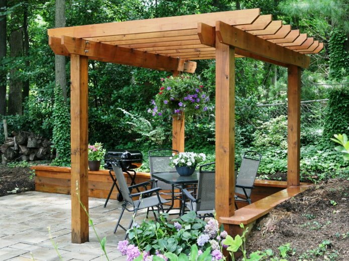 zona de barbacoa en el jardín