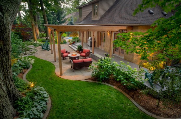 veranda junto a la casa