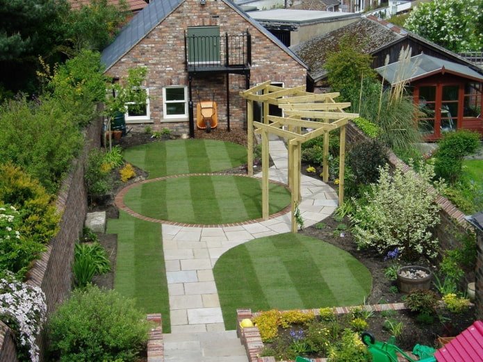 narrow long garden