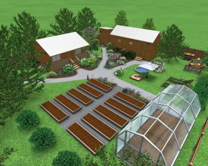 Plano de la parcela de la casa de verano