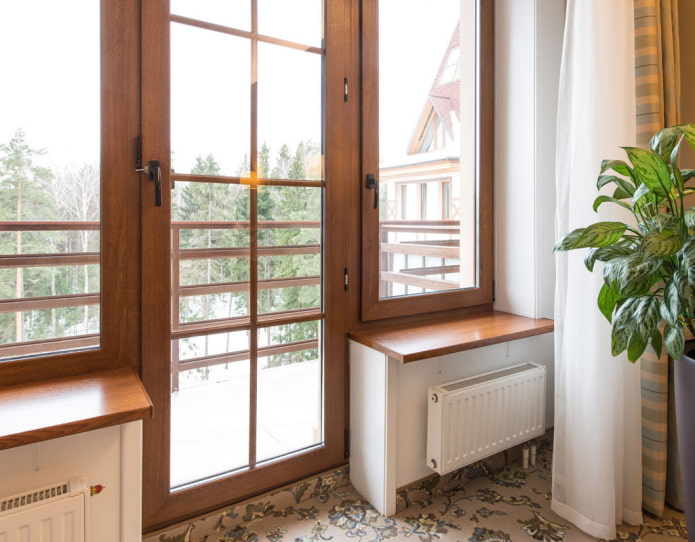 ventanas de plástico símil madera