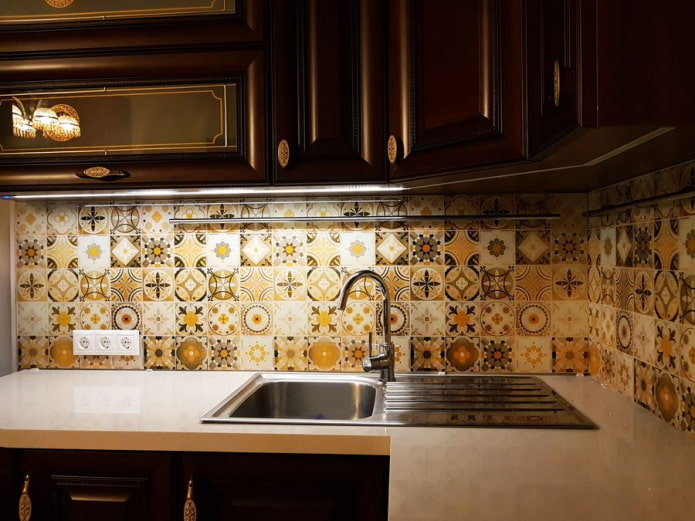 Delantal de plástico estilo patchwork