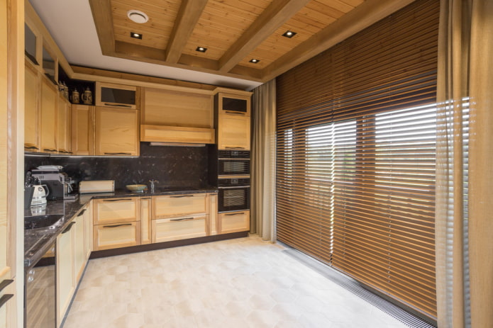 azulejos de imitación madera para el interior de la cocina