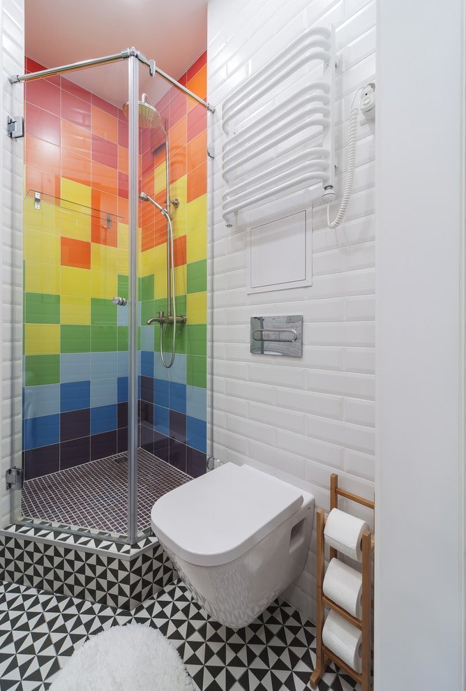 Diseño de ducha arcoíris