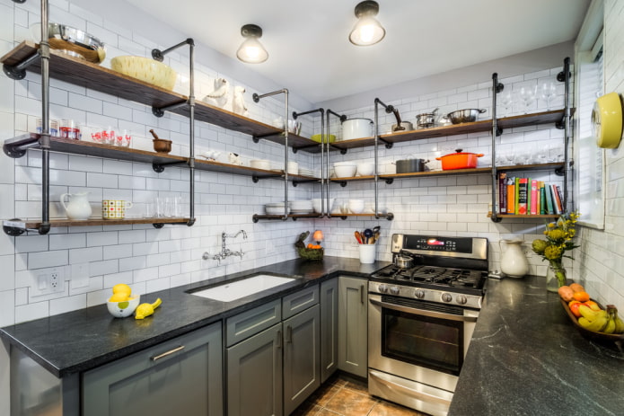 cocina de estilo loft