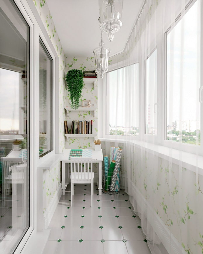 habitación en el balcón