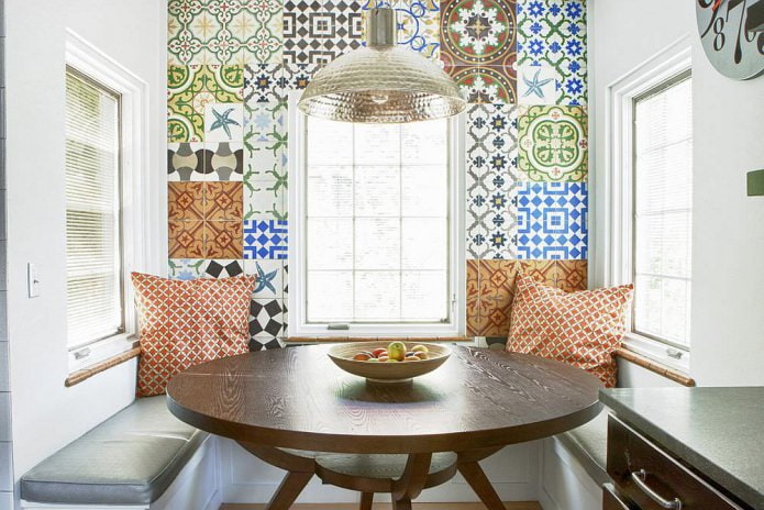 Azulejos patchwork en el interior
