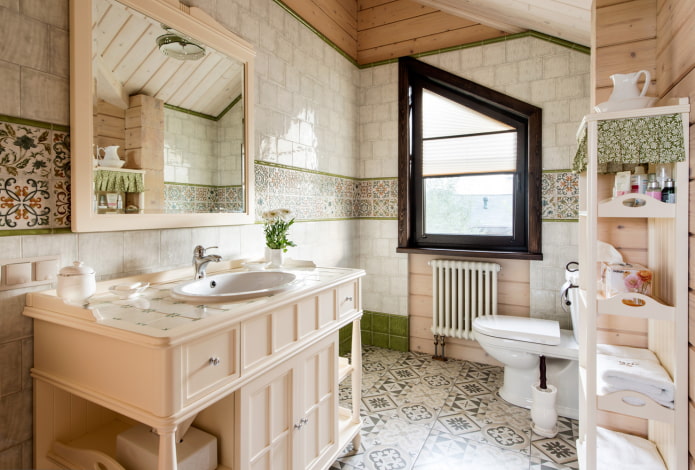 Azulejos para el baño de estilo provenzal