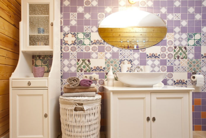 Azulejos para el baño de estilo provenzal