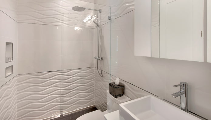 Azulejos 3D en el interior del baño
