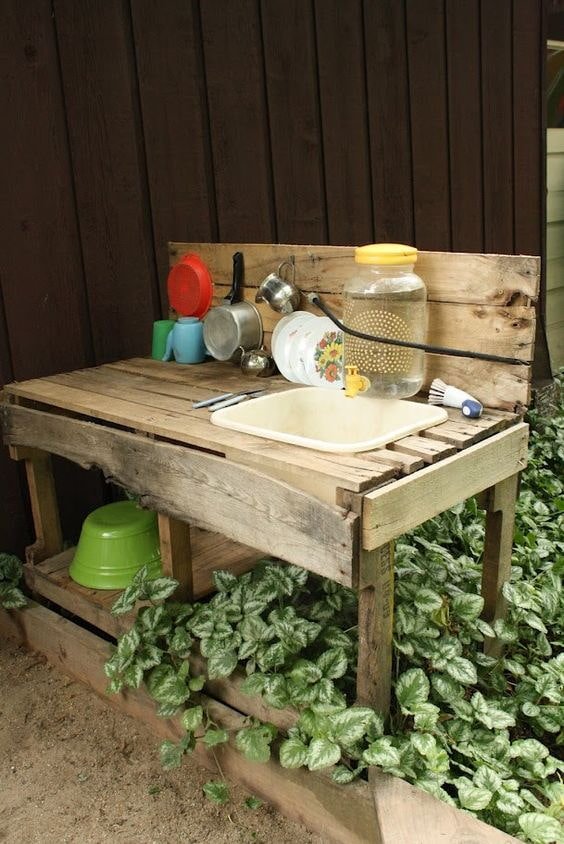 Lavabo de tablas