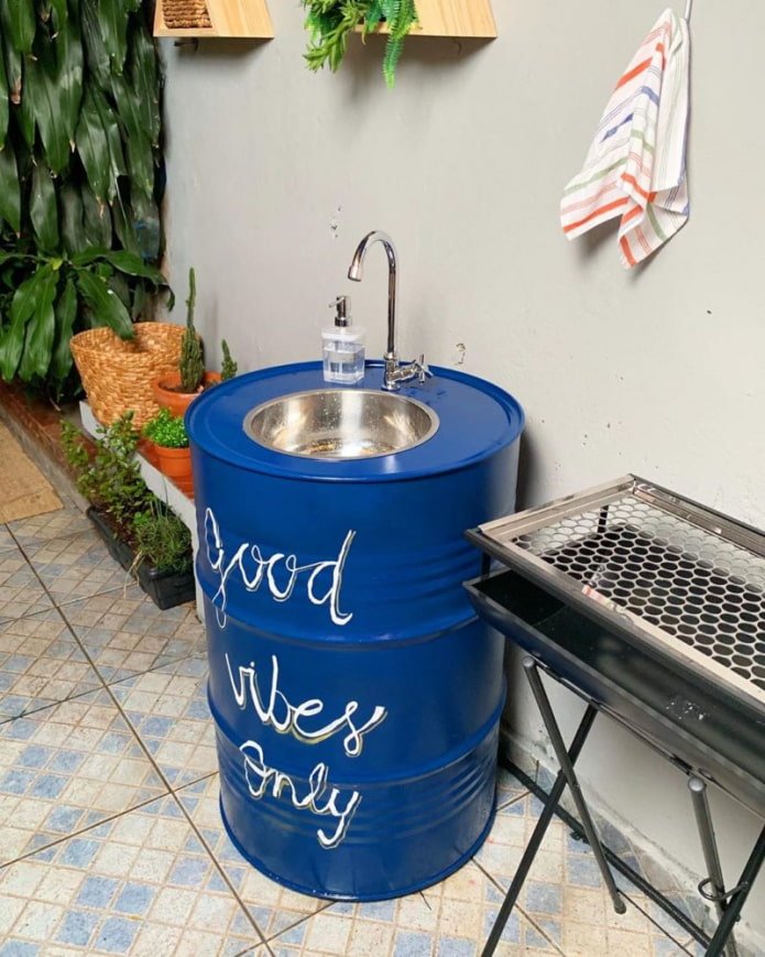 lavabo de barril