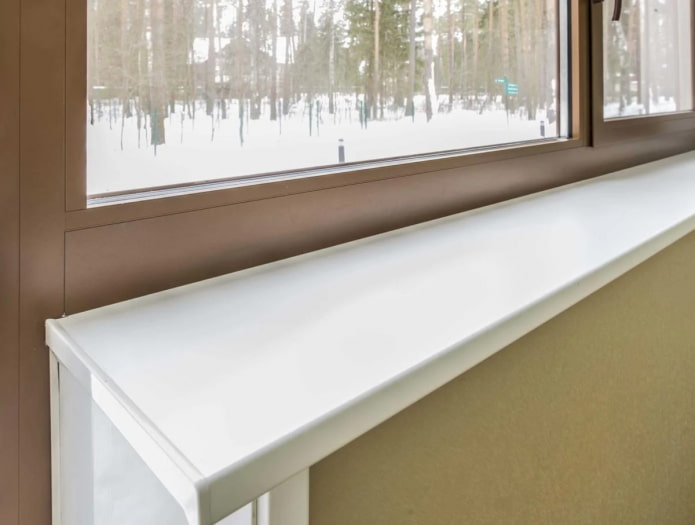 alféizar de ventana de pvc blanco
